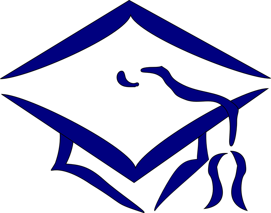 graduation clipart blue