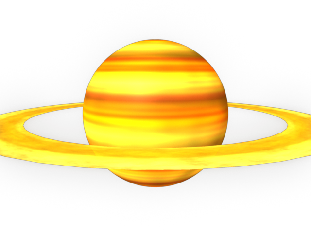 Saturn yellow planet