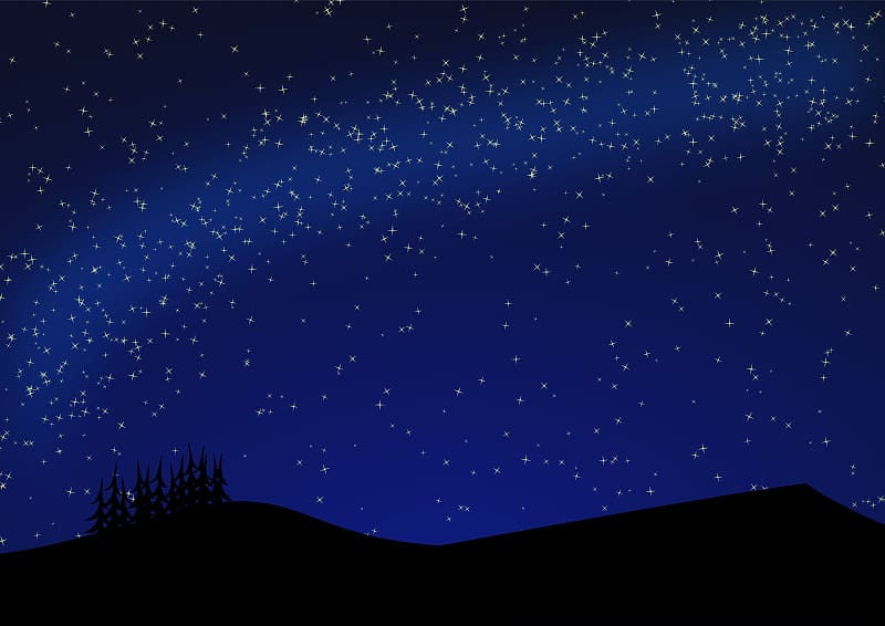 Night clipart background. Silhouette of mountain and