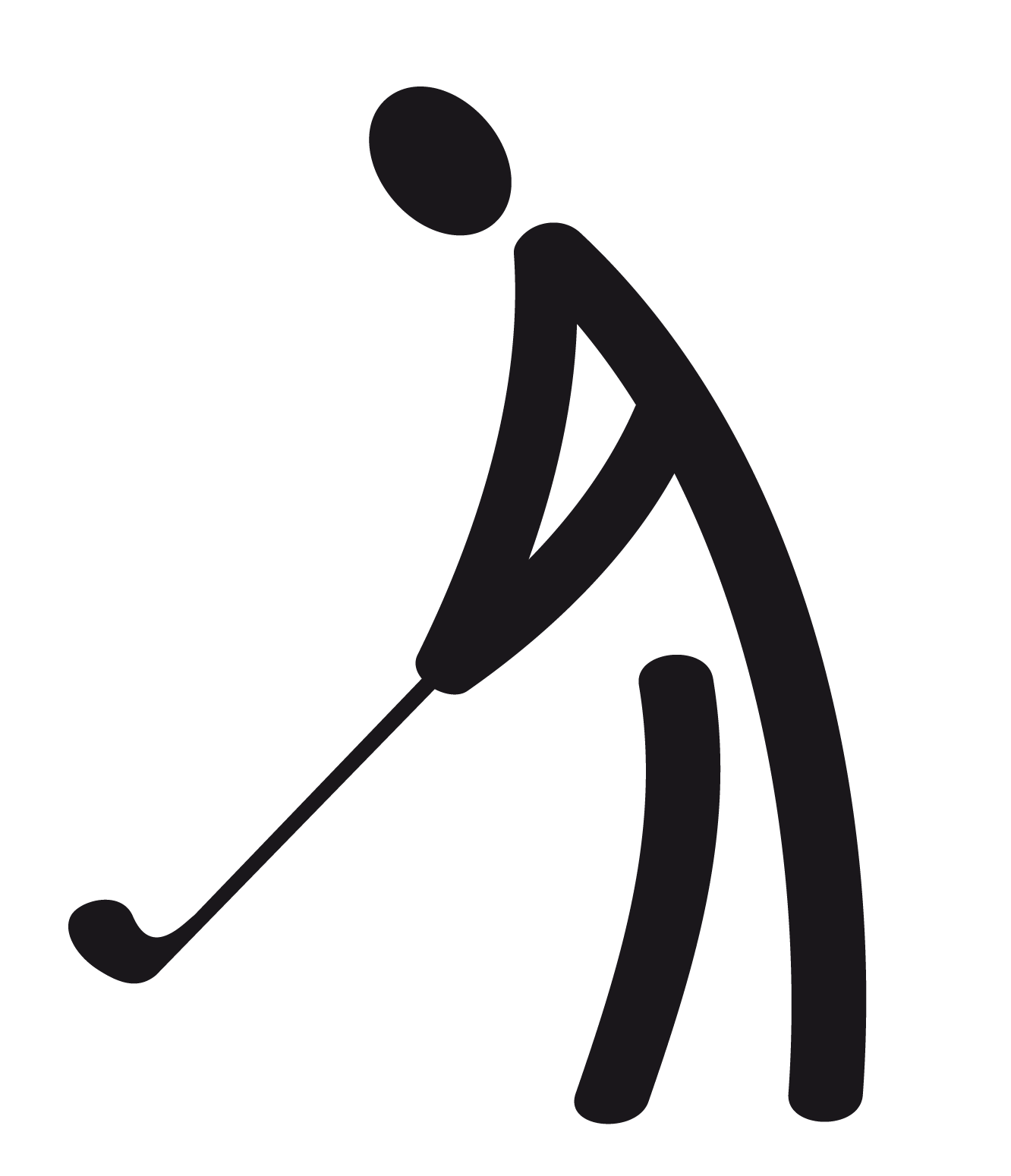 golf clipart black and white