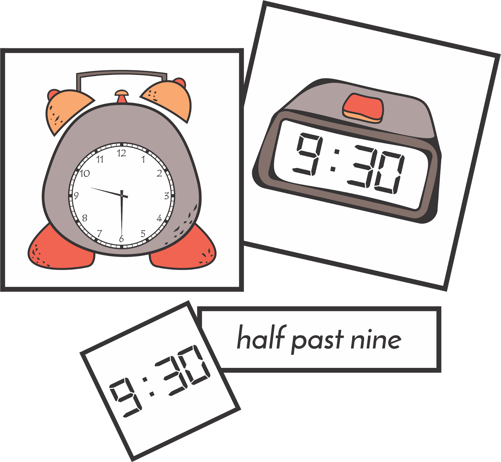 Telling time by the. Memory clipart fun times