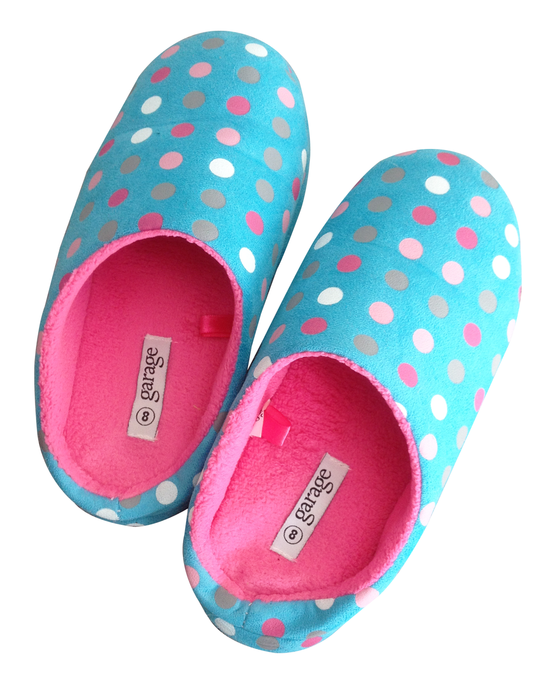 Slippers blue and pink. Garage clipart background