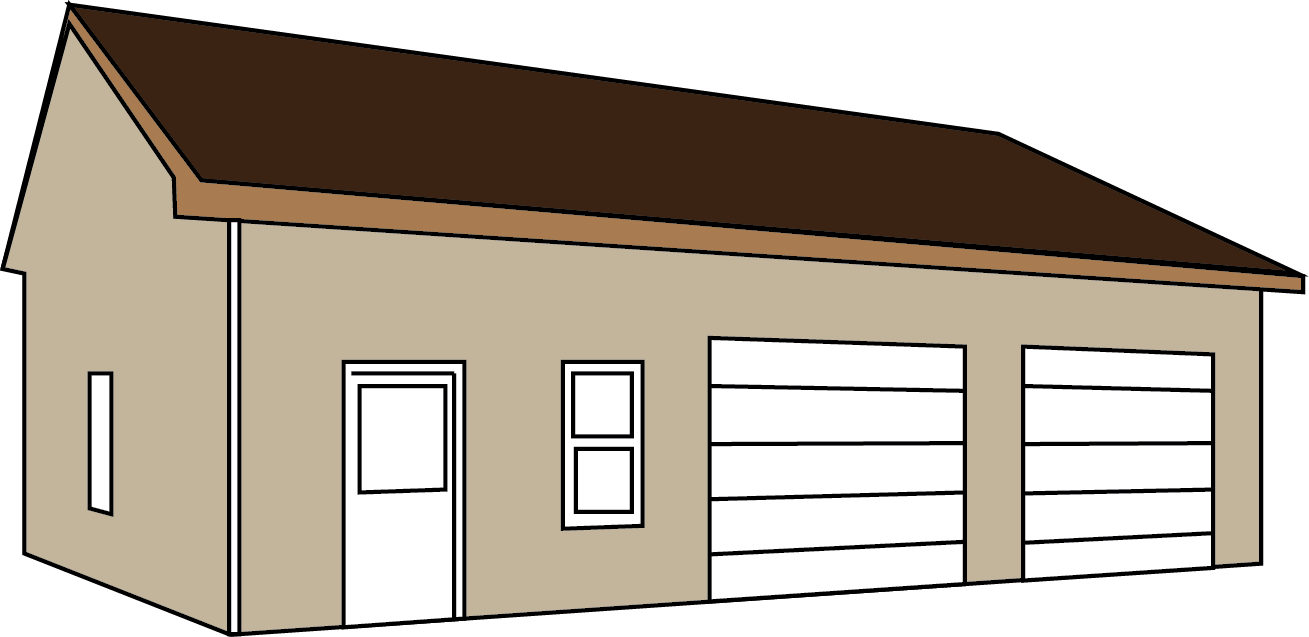 garage clipart detached house