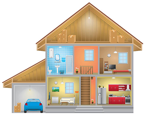 Garage clipart garage interior. Vector of home with