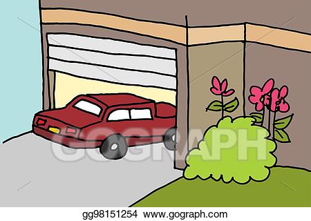 Clip art vector parking. Garage clipart parked car