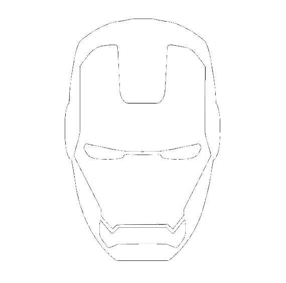 ironman clipart black and white