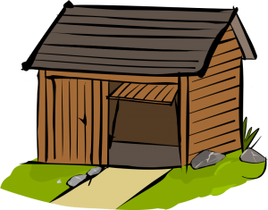 garage clipart wooden house