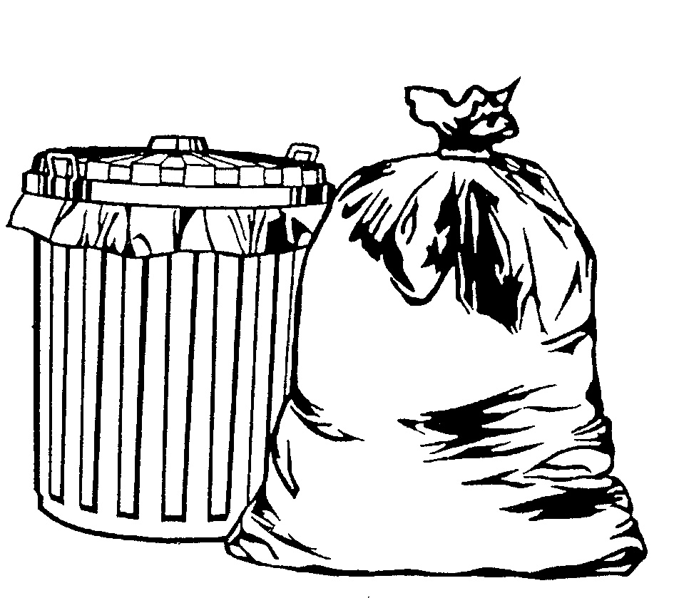garbage clipart black and white