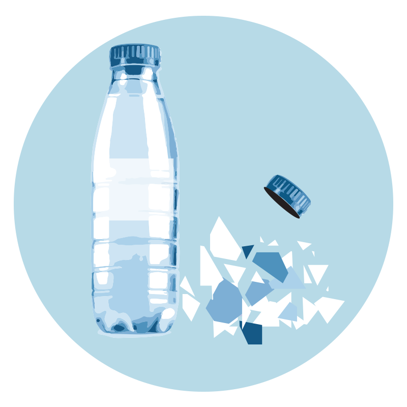 garbage clipart crushed water bottle