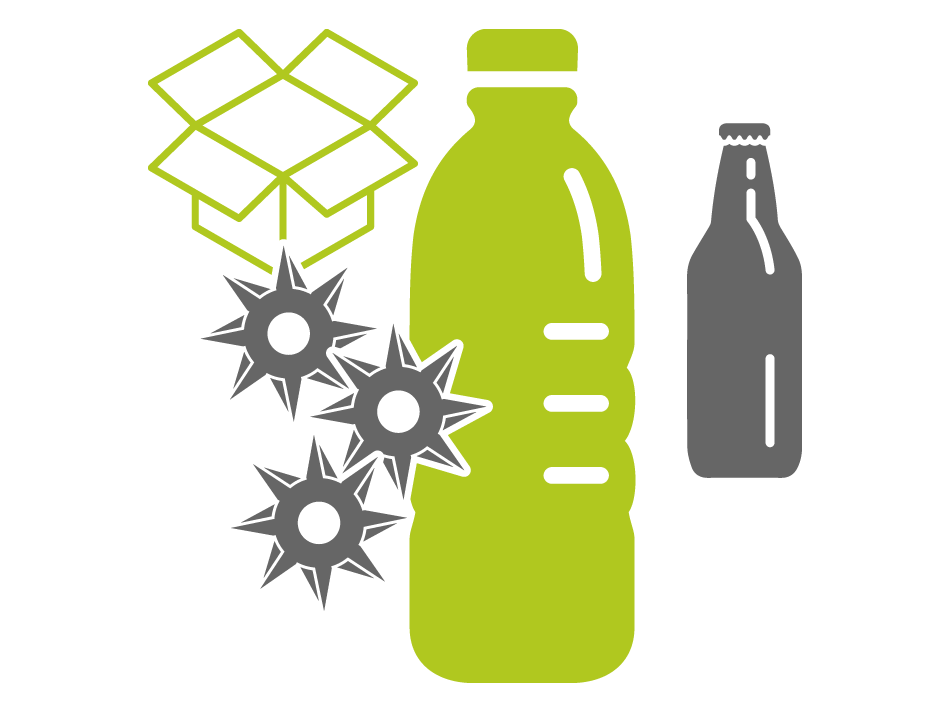 garbage clipart crushed water bottle