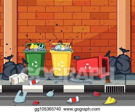 Eps vector an urban. Garbage clipart dirty city