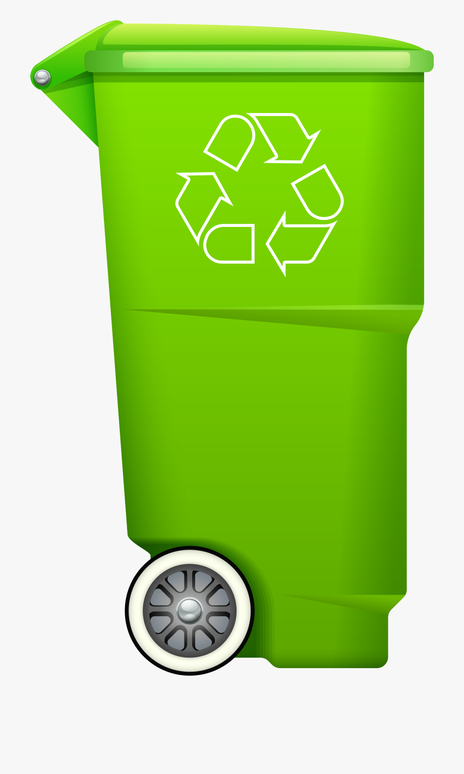 Garbage clipart green. Trash bin with recycle