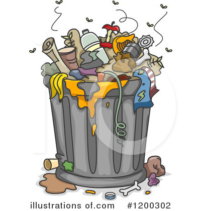Garbage clipart illustration. Trash can by bnp