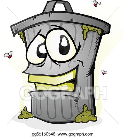 Garbage clipart rot. Clip art vector smiling