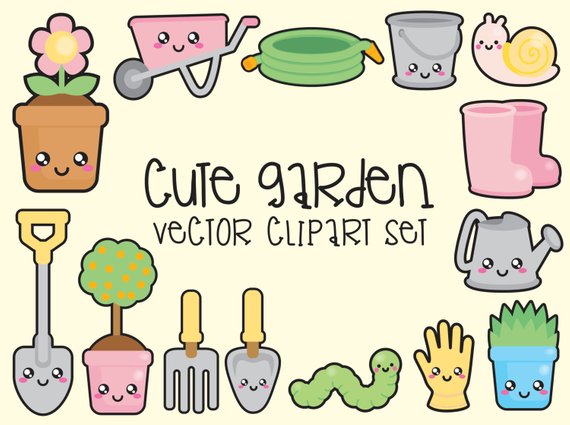garden clipart cute