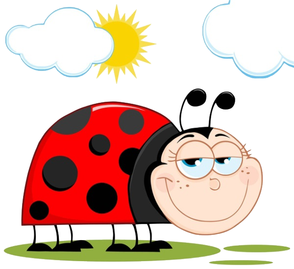 Royalty free cartoon clip. Garden clipart ladybug
