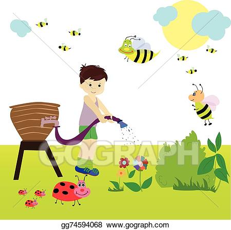 gardening clipart bee garden