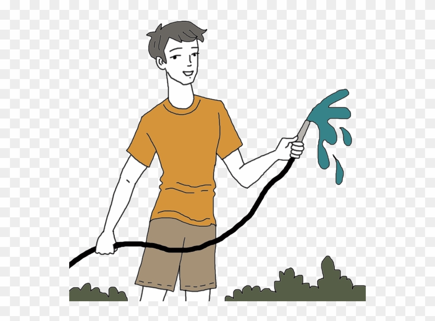Gardening clipart dream garden. Hose meaning person holding