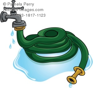 Gardening clipart hose. Clip art illustration of