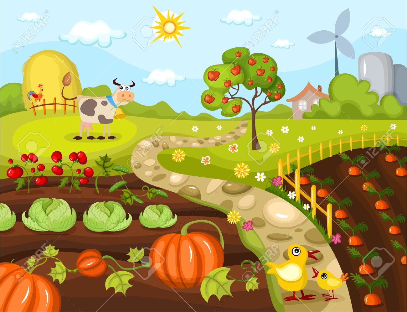 gardening clipart vegetable patch