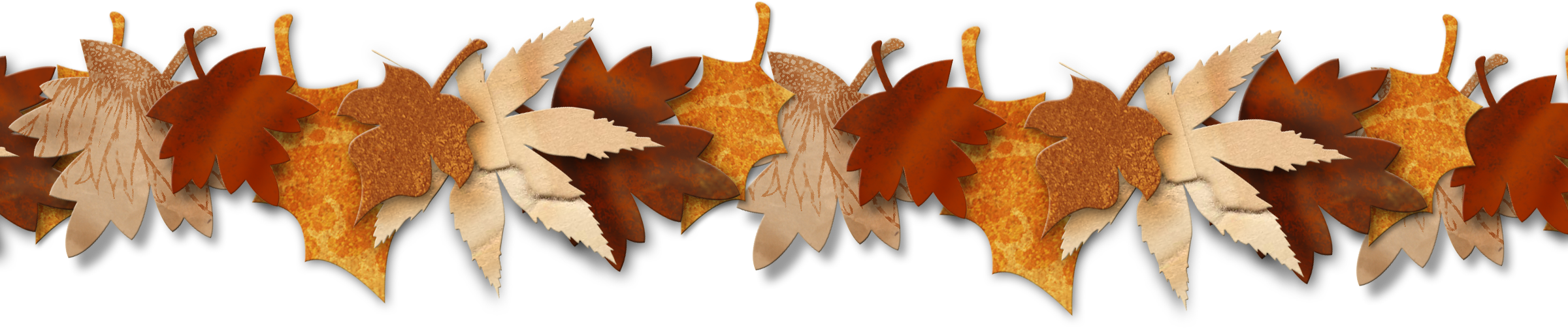 Garland clipart autumn. Leaf border clip art