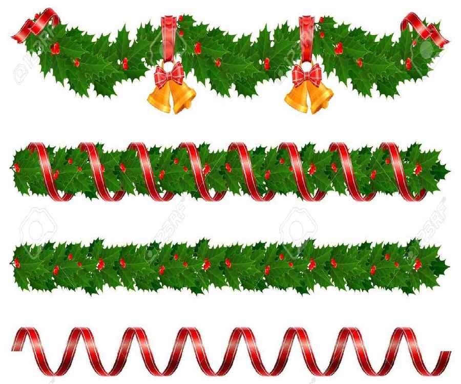 Download holly clip art. Garland clipart christmas tree garland