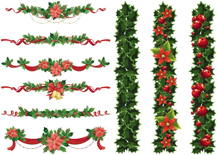 Cliparts making the web. Garland clipart divider