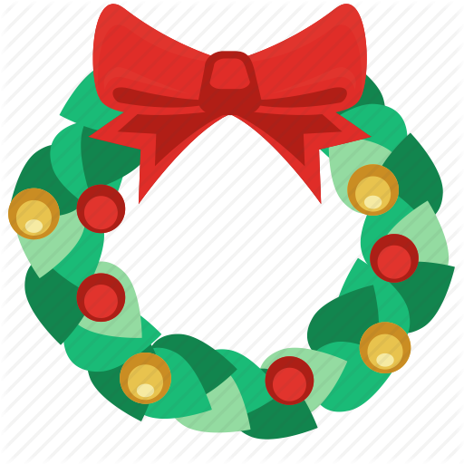  flat christmas ornaments. Garland clipart holiday celebration