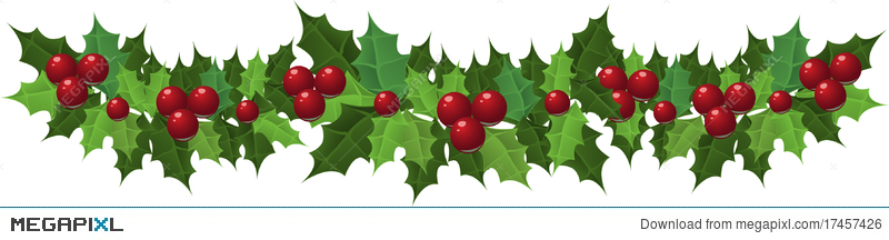 garland clipart holly and ivy
