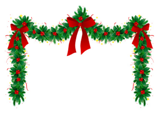 garland clipart merry christmas