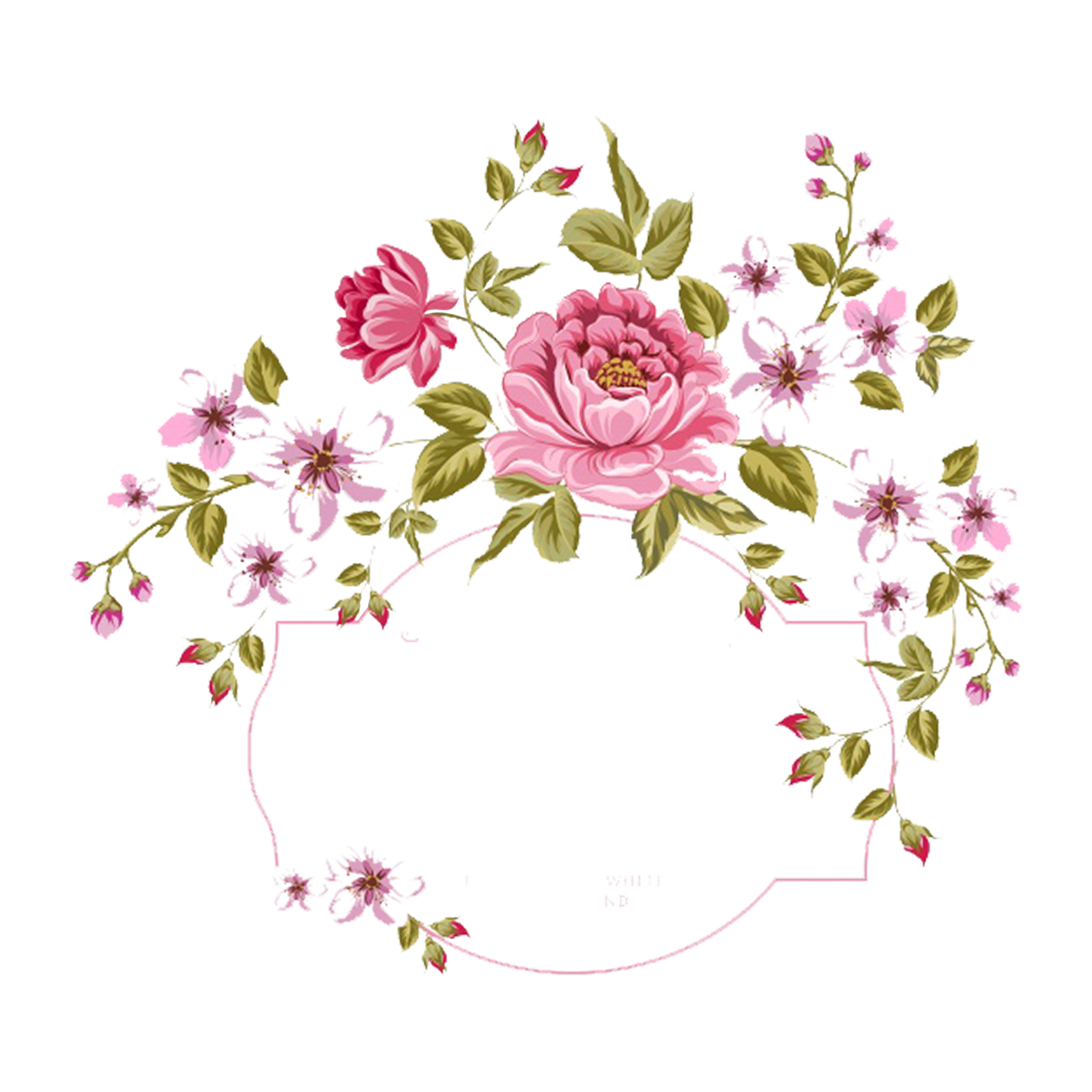 garland clipart pink rose