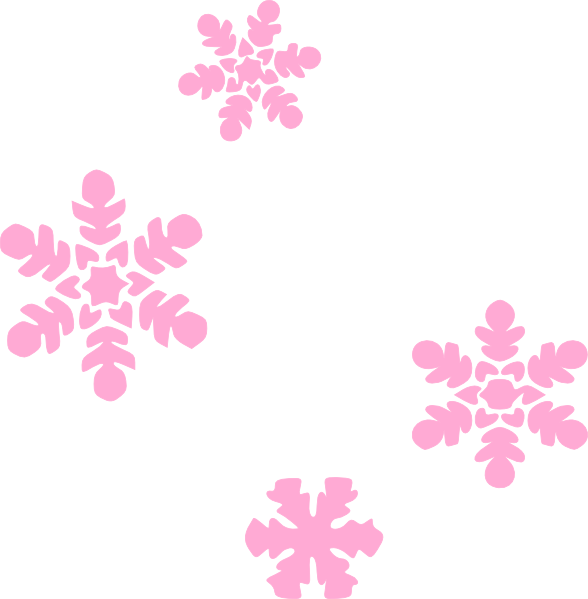 Garland clipart snow. Pink snowflake blue flakes