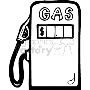 gas clipart black and white