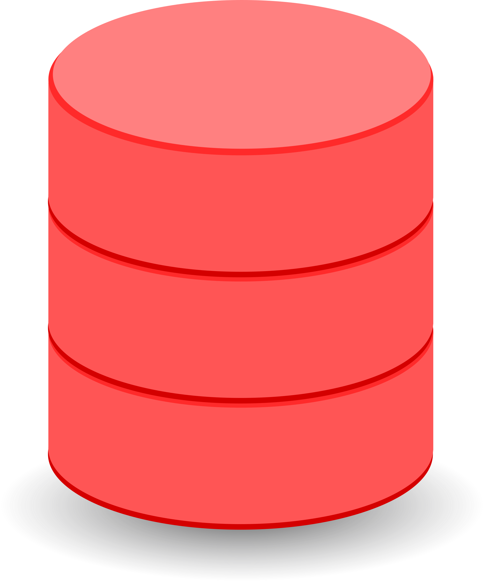 Database cylinder red icons. Gas clipart cylender
