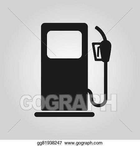Gas clipart diesel pump. Vector the station icon