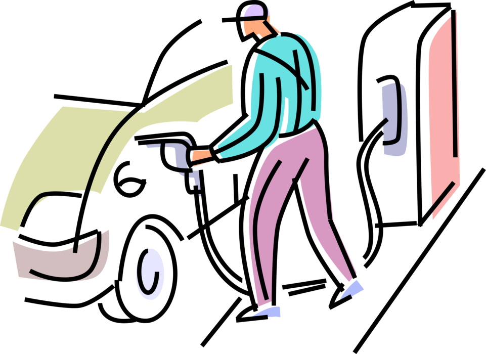 Gas clipart fossil fuel. Station attendant fills car