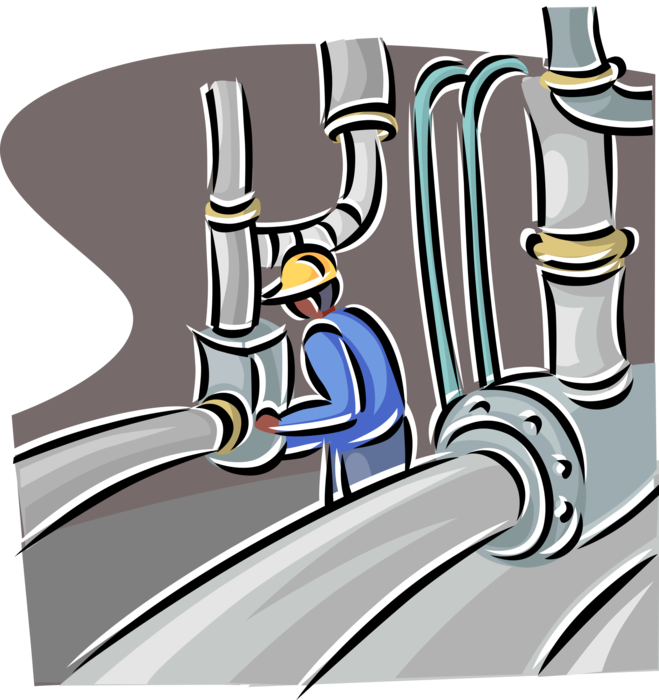 Gas clipart fossil fuel. Oil refinery worker with