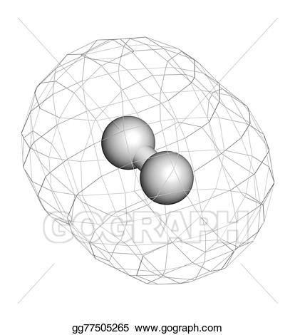 Gas clipart hydrogen gas. Drawing h molecule 