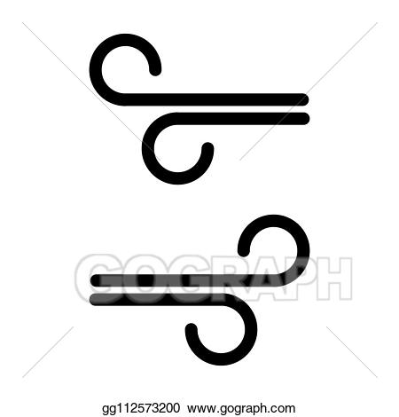 Windy clipart gas. Vector stock blowing wind