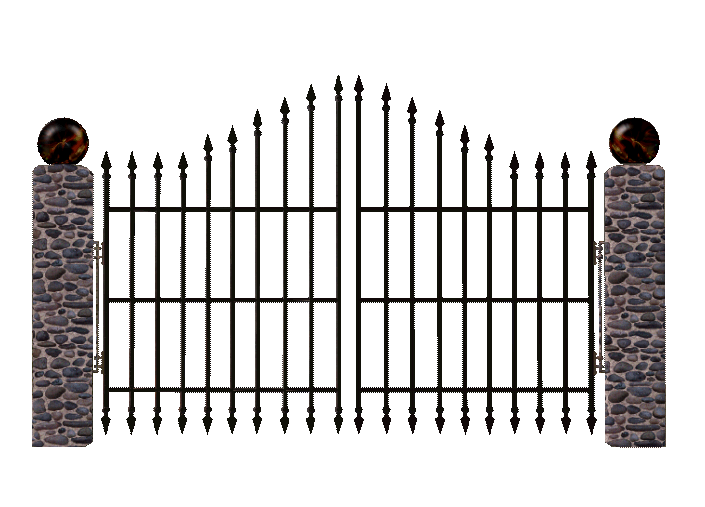 graveyard clipart gate