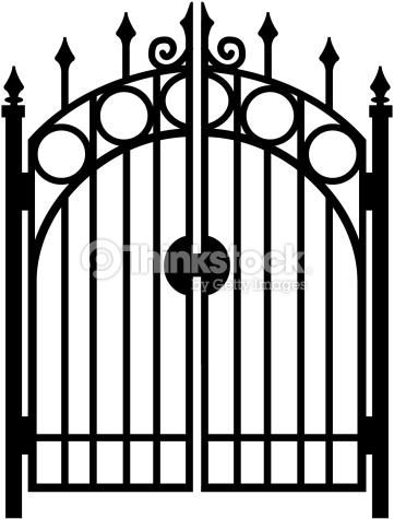 gate clipart black and white