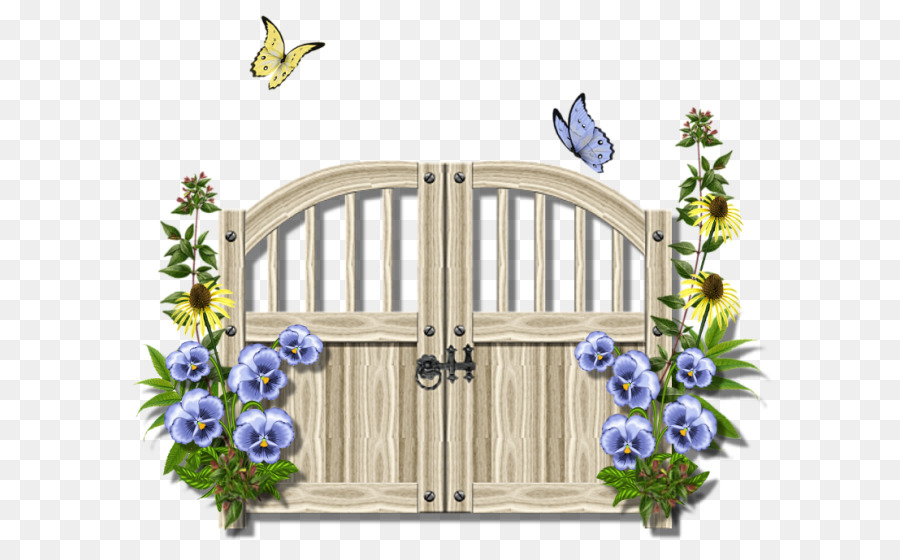 Floral flower background door. Gate clipart fall garden