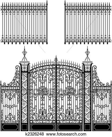 gate clipart iron gate