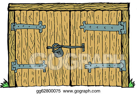 Gate clipart old gate. Vector illustration eps gg