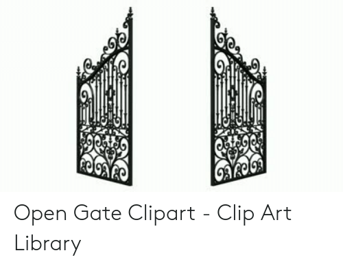 gate clipart open gate