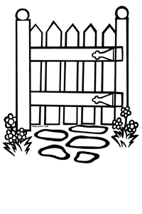 gate clipart outline