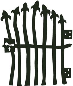 gate clipart scary