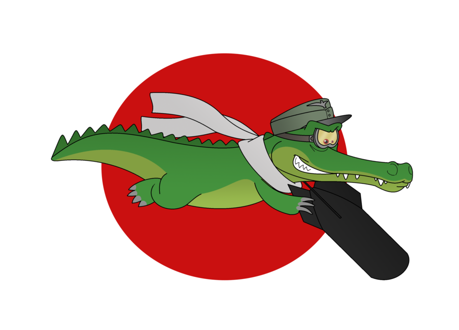 Gator clipart gunn. Kamikaze kraut nose art