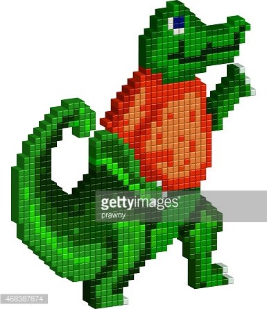 gator clipart pixel