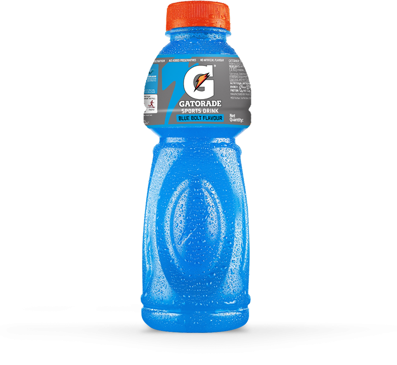 Blue bolt. Gatorade bottle png